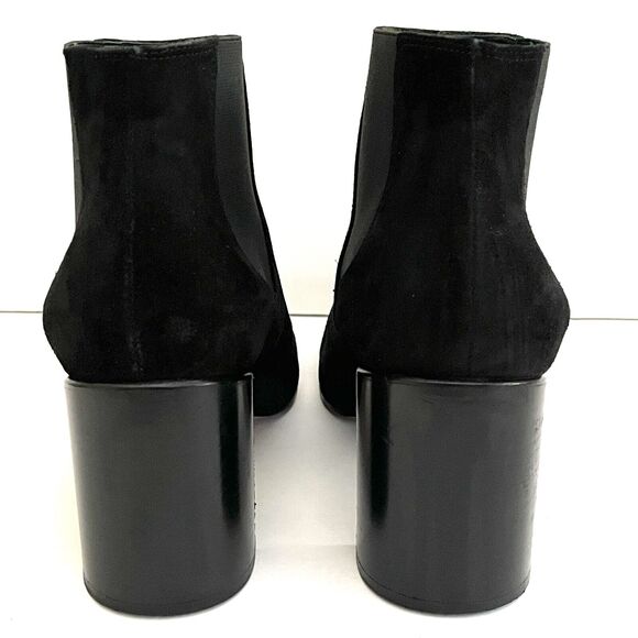 rag & bone 39/39.5 Women’s Black Suede Leather Squared Toe Boots Booties *Flaw - Picture 11 of 12